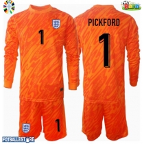England Jordan Pickford #1 Keeper Hjemmedraktsett Barn EM 2024 Langermet (+ Korte bukser)
